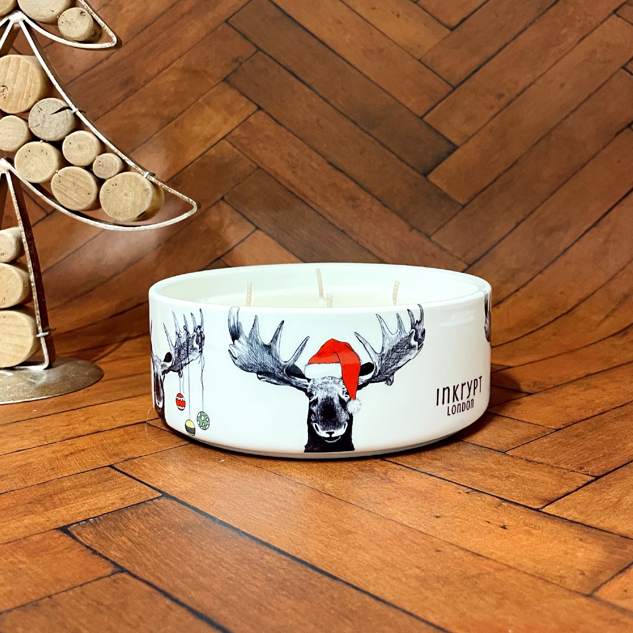 Festive Moose 400g Candle