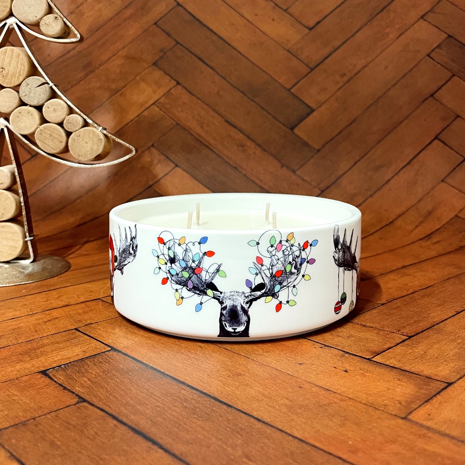 Festive Moose 400g Candle