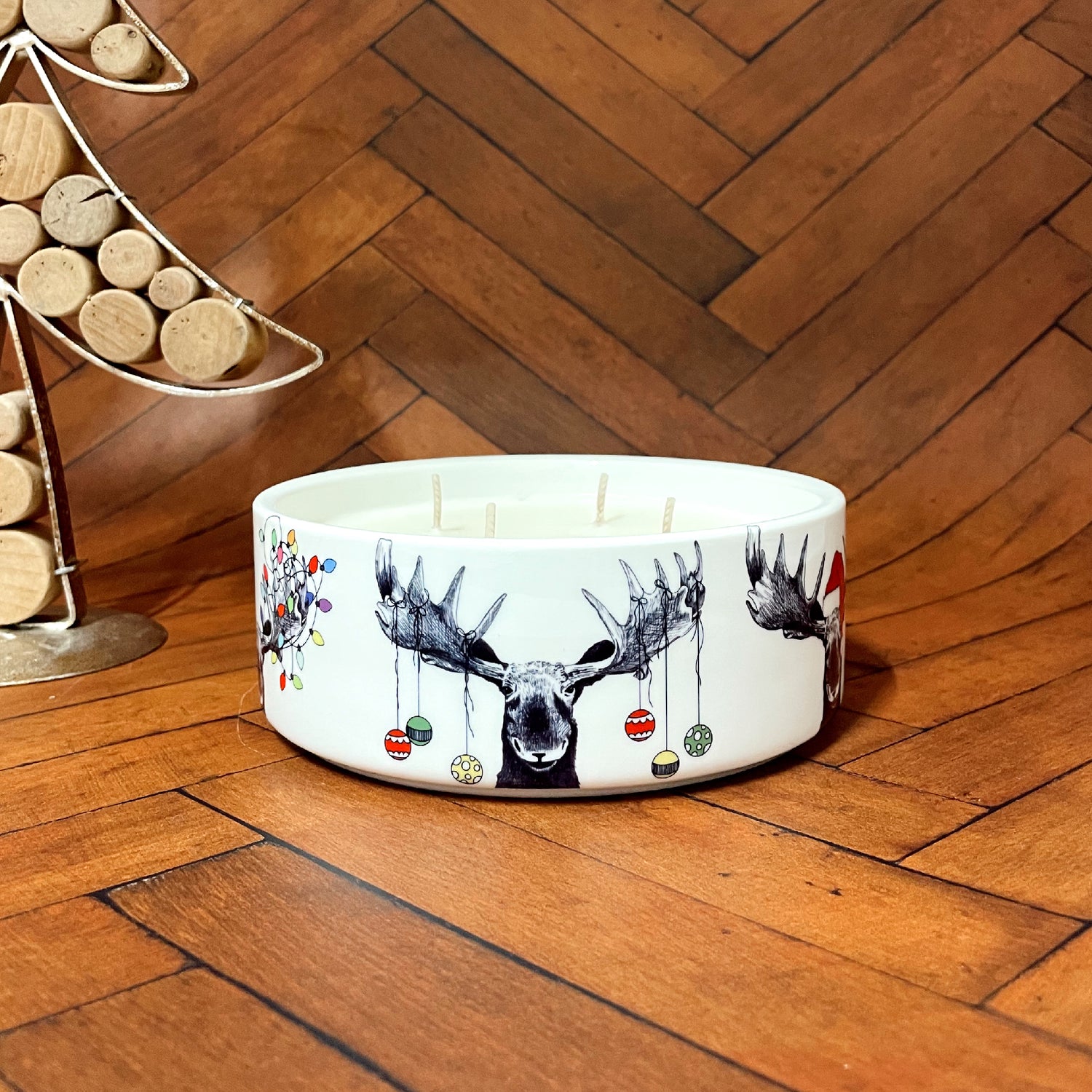 Festive Moose 400g Candle