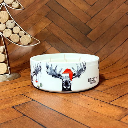 Festive Moose 400g Candle