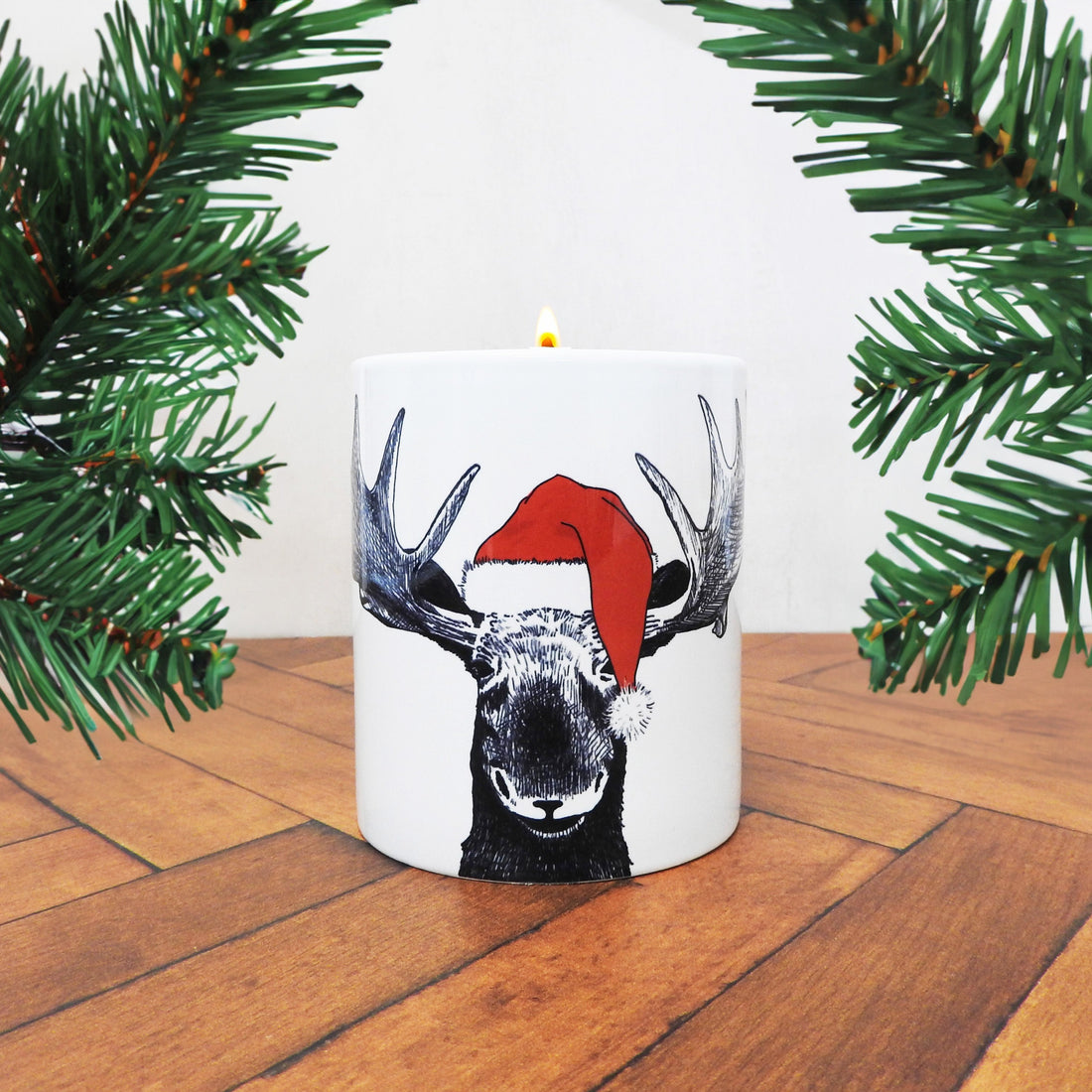 Santa Hat Moose Candle 250g Candle