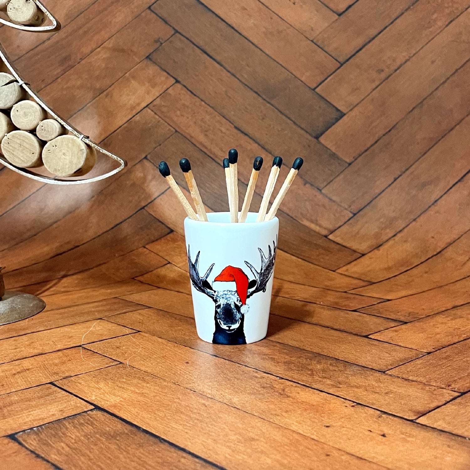 Inkdrop Festive Moose Matches Holder