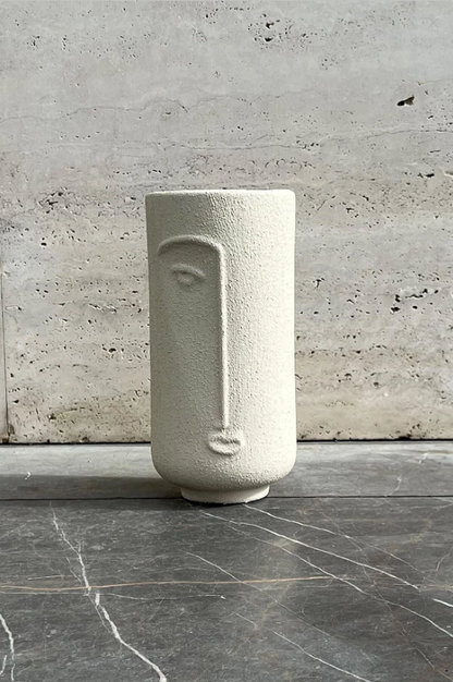 Ecru Ceramic Vase