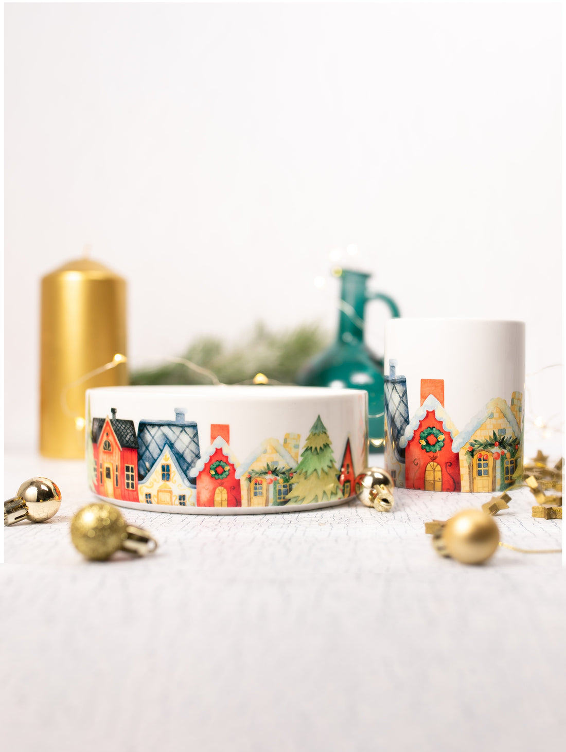 Winter Village Candle Set